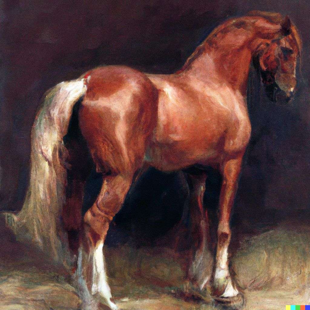 a horse, painting by John William Waterhouse